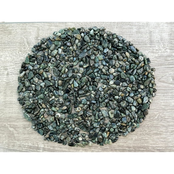 2 oz Lot Natural Semi Tumbled Gemstone Chips, Crushed Mini Crystals, Undrilled Crystal Chips (Kambaba Jasper)