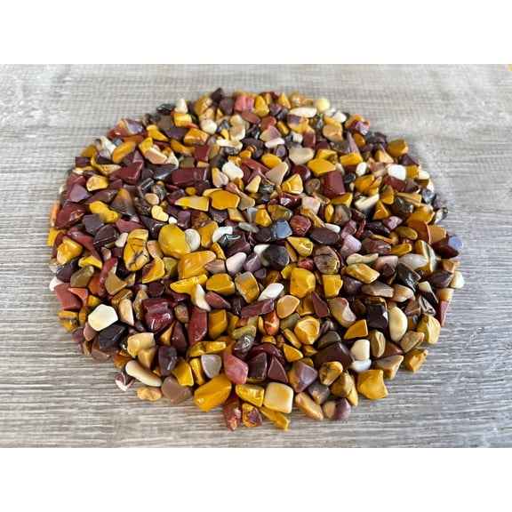 2 oz Lot Natural Semi Tumbled Gemstone Chips, Crushed Mini Crystals, Undrilled Crystal Chips (Mookaite)