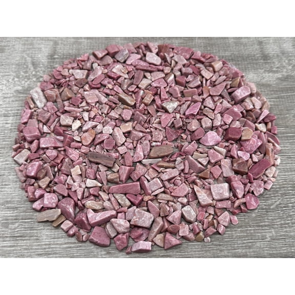 2 oz Lot Natural Semi Tumbled Gemstone Chips, Crushed Mini Crystals, Undrilled Crystal Chips (Pink Opal)