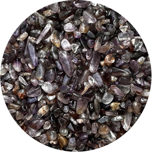 2 oz Lot Natural Semi Tumbled Gemstone Chips, Crushed Mini Crystals, Undrilled Crystal Chips (Super 7)