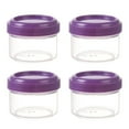 thumbnail image 1 of 2 oz Plastic Containers with Lids (4-Pack) - Small Leakproof Condiment Cups for Salad Dressing, Sauce, Dip To Go - Airtight Mini Food Storage Containers for Lunch, Picnic & Fridge, 1 of 2