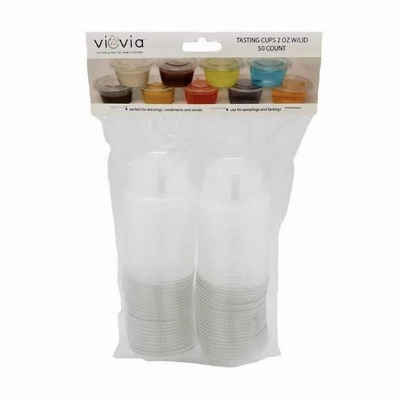 2 oz Polypropylene Tasting Cups with Lid - Clear