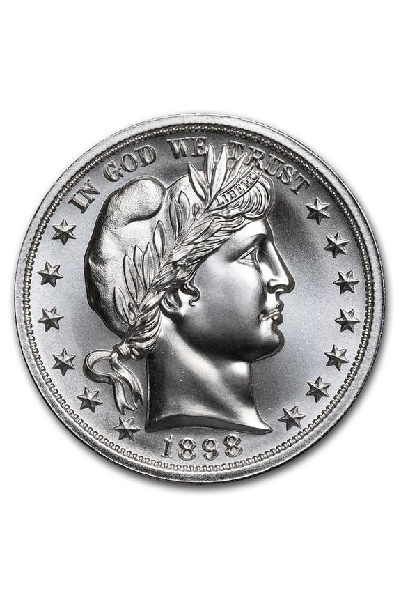 2 oz Silver High Relief Round - Barber Half