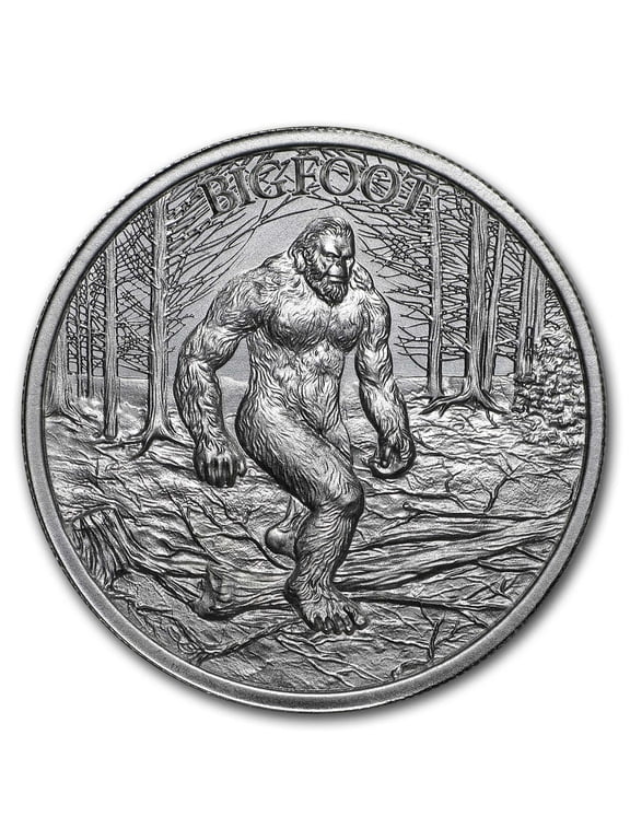 Collectible 2 oz Silver High Relief Round - Bigfoot