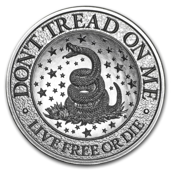 2 oz Silver High Relief Round - Dont Tread on Me