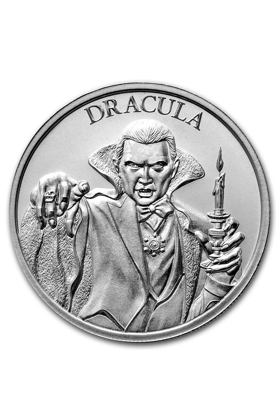 2 oz Silver HR Round - Vintage Horror Series: Dracula