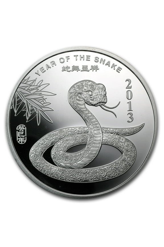 2 oz Silver Round - APMEX (2013 Year of the Snake)