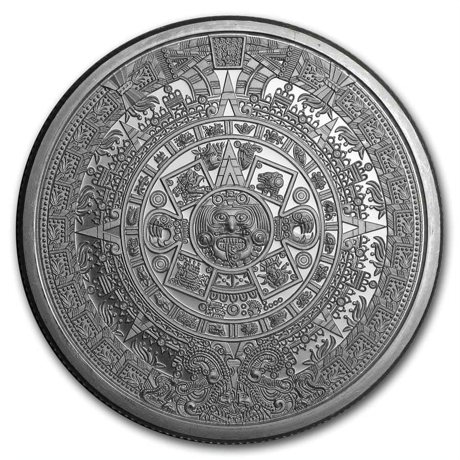 2 Ounce Silver Round - Aztec Calendar Sun Stone - Walmart.com