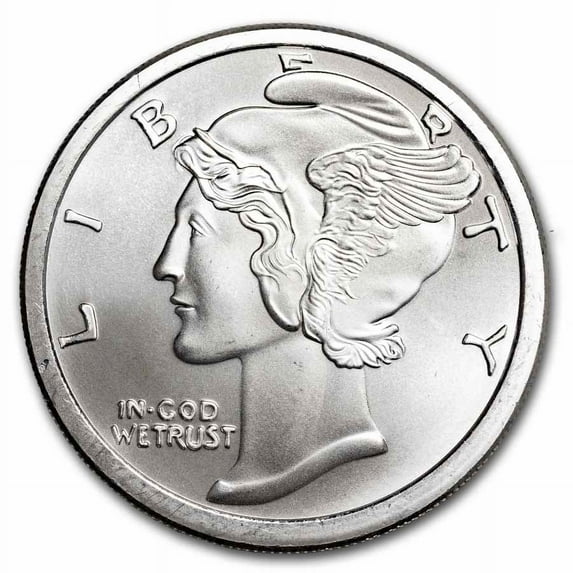 2 oz Silver Round - Mercury Head Dime