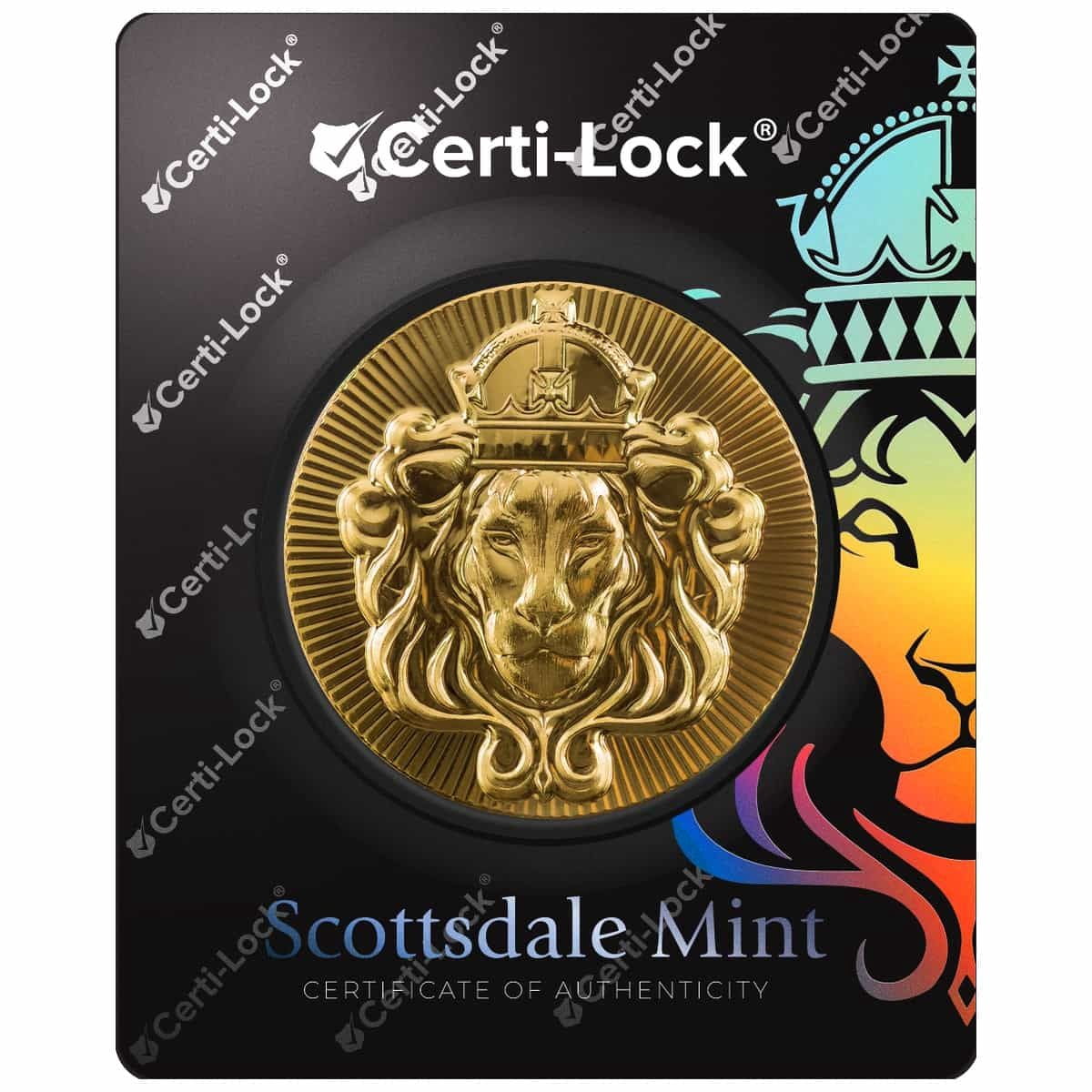 Scottsdale Stacker&reg; 1 oz Gold Round .9999 Gold Round in Certi-Lock Assay