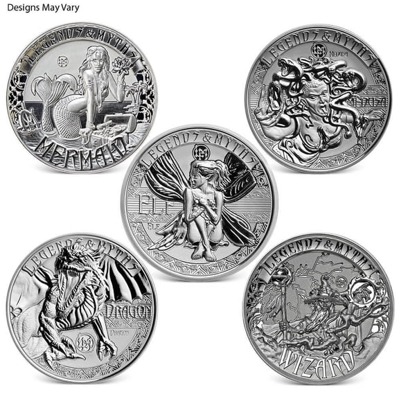 2 oz Solomon Islands Legends & Myths High Relief Silver Coin (Random Design)