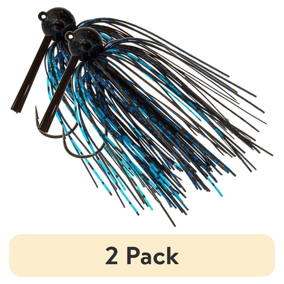 (2 pack) Buckeye Lures G-Man Football Jig 1/2 oz. – Black Blue