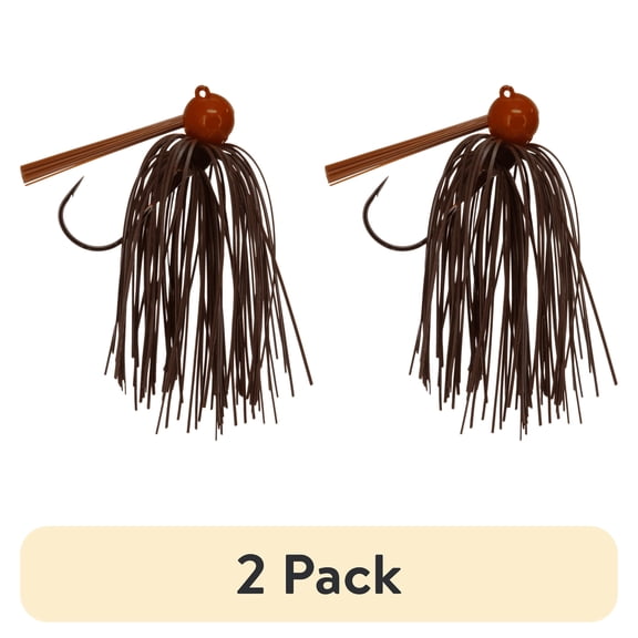 (2 pack) Buckeye Lures 1/2 oz brown, G-Man football jig