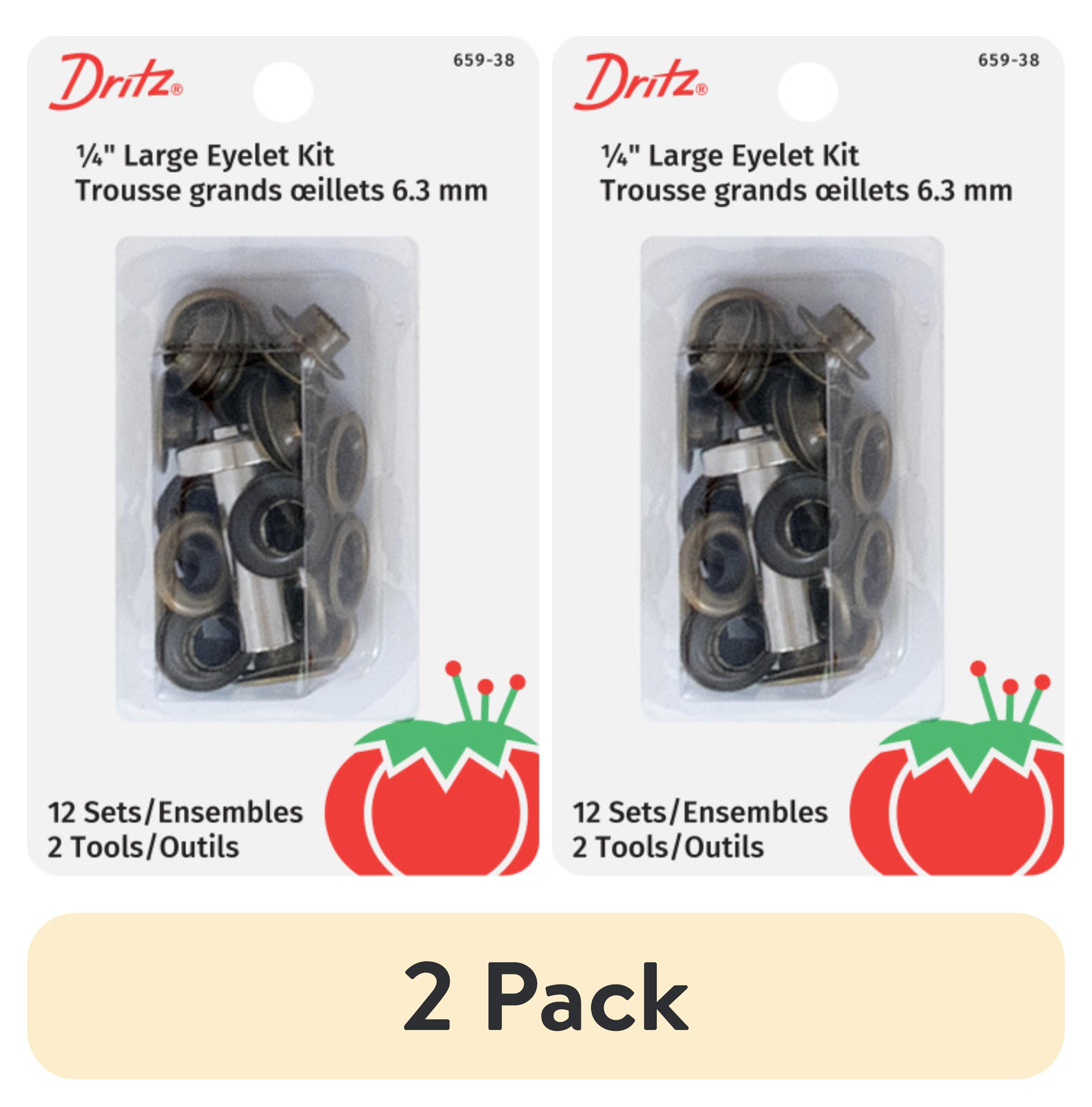 (2 pack) Dritz 1/4" Large Eyelets and Tool, Gold