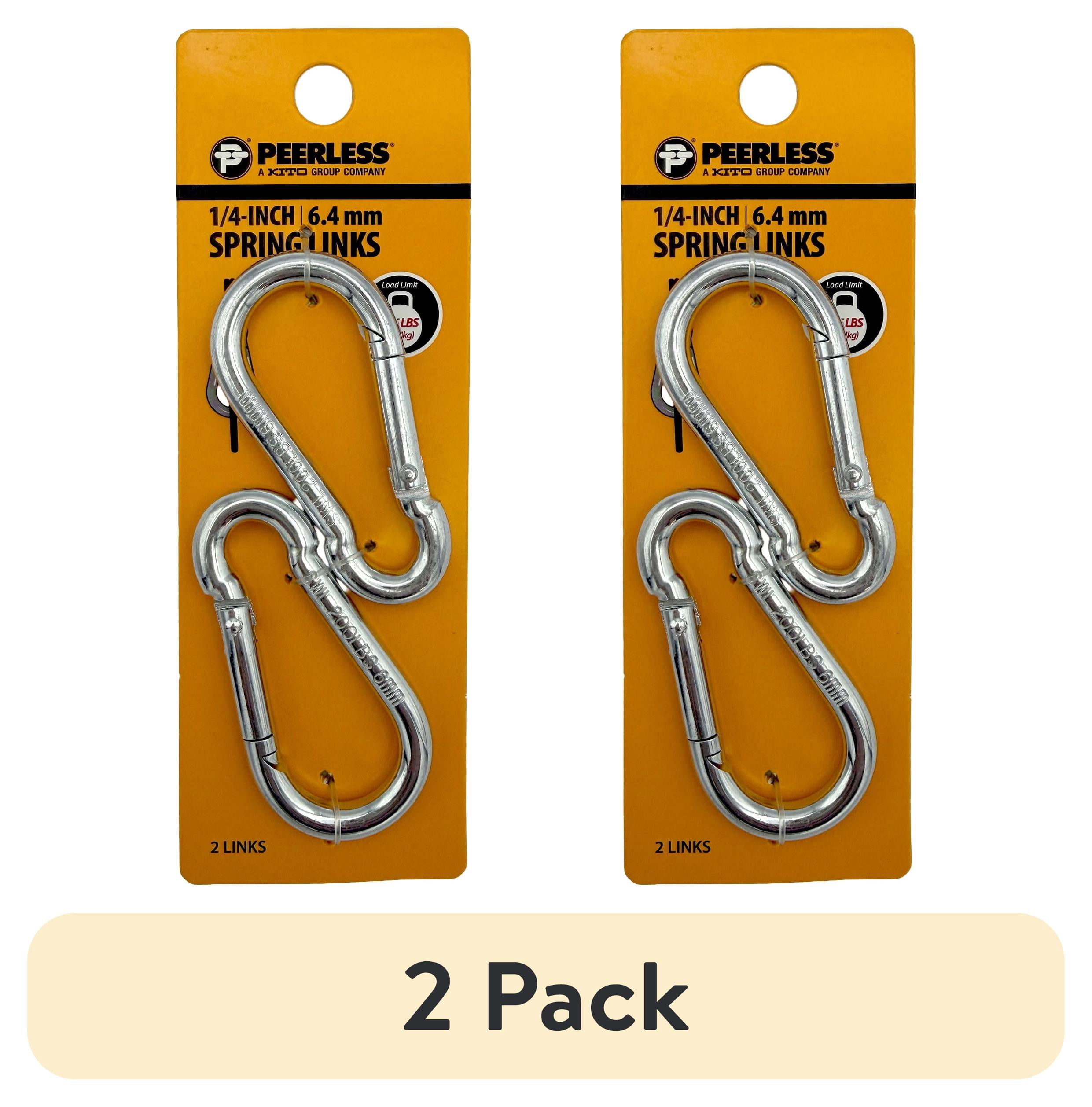 (2 pack) 1/4" Spring Links, 2 Pack, Zinc, Peerless Chain Company, #4710442M