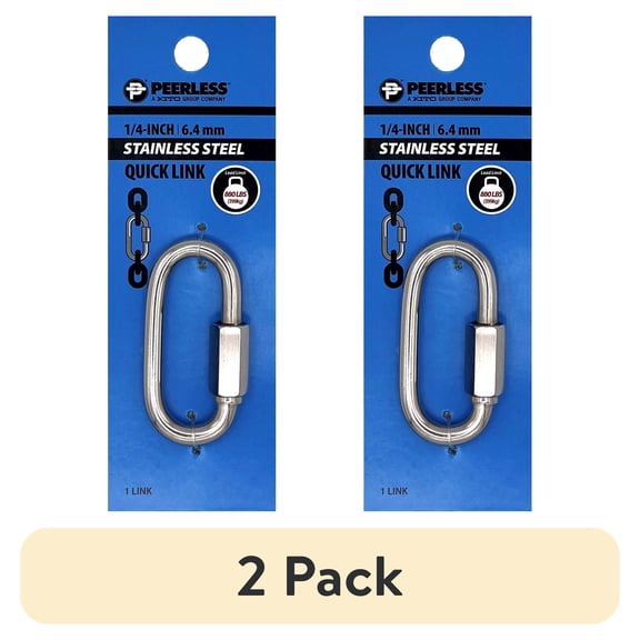 (2 pack) 1/4" Stainless Steel Quick Link, Peerless Chain Company, #4721838
