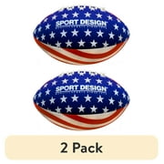 (2 pack) 10.75" Stitched Football - FLAG MOTIF  by SPORT DESIGN