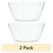 (2 pack) Clear Tapered Plastic Bowl, 10", by Way To Celebrate