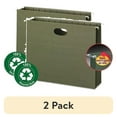 thumbnail image 1 of (2 pack) 100% Recycled Hanging Pockets with Full-Height Gusset Letter Size, Standard Green, 10/Box, 1 of 7
