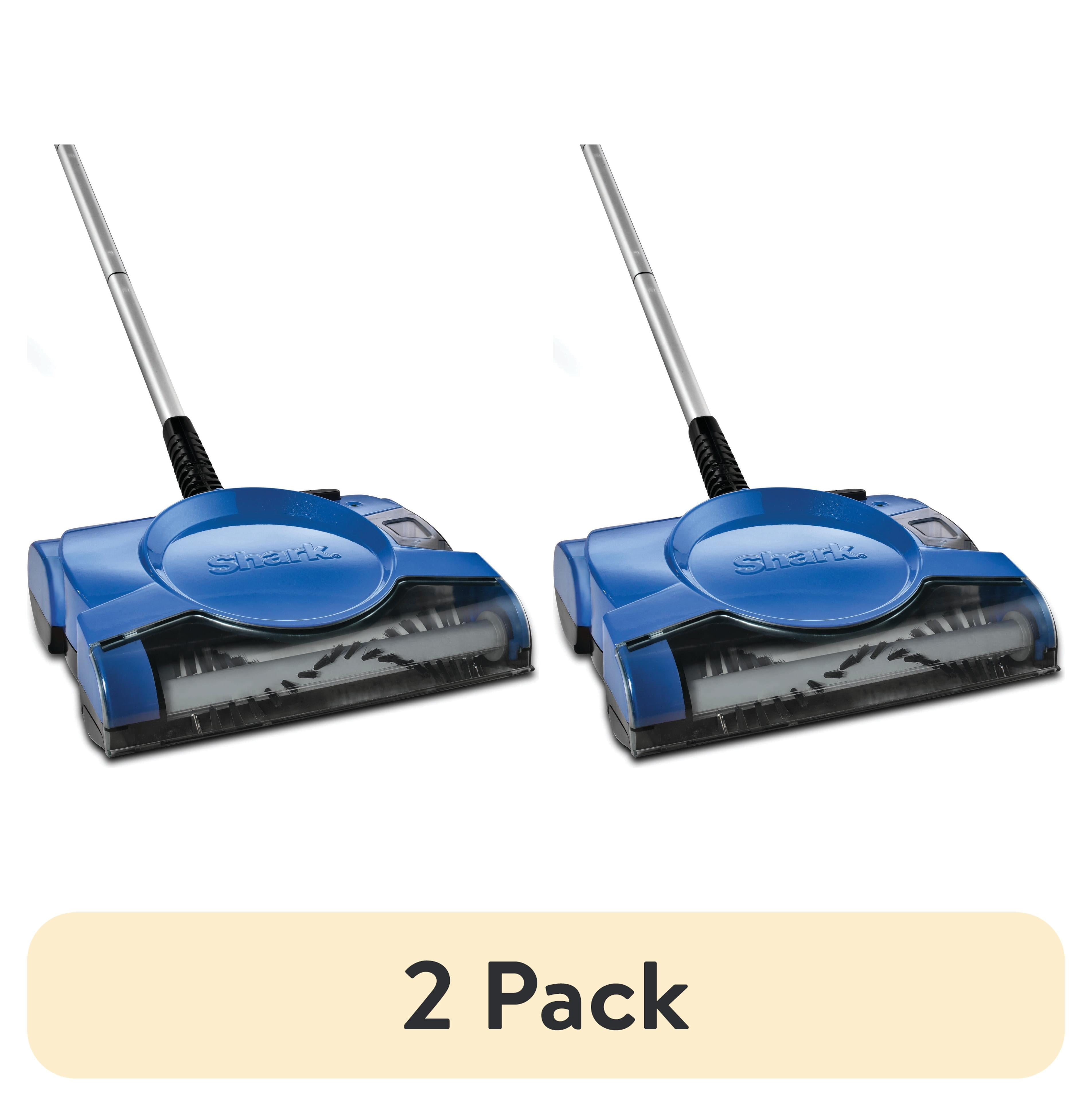 (2 pack) Shark Cordless Carpet & Floor Sweeper, 10-in. Cleaning Path, Motorized Brushroll, Pet Hair, V2700Z Blue