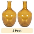 thumbnail interactive-video image 1 of (2 pack) Home Decor Collection 12" High Amber Translucent Glass Indoor Tabletop Vase by Home Decor Collection, 1 of 13