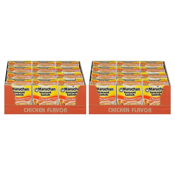 (2 pack) (12 Packs) Maruchan Chicken Instant Lunch, 2.25 oz
