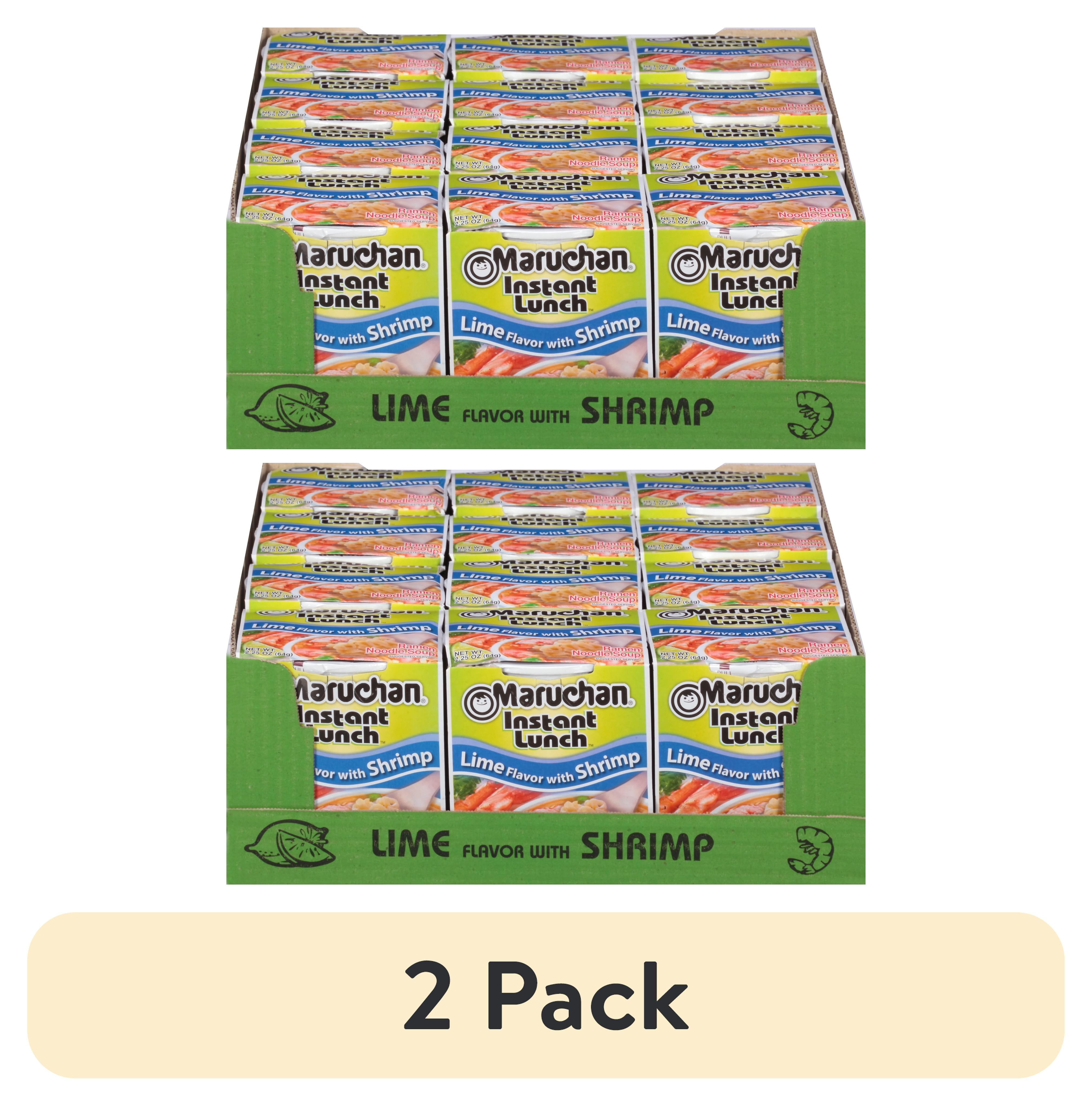 2 pack) (12 Packs) Maruchan Lime with Shrimp Instant Lunch Ramen