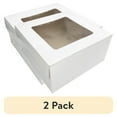 thumbnail image 1 of (2 pack) 12" x 12" x 6" White Cake Box with Window, by Way To Celebrate, 1 of 6
