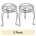 thumbnail image 1 of (2 pack) 13IN Mainstays Round Matte Black Metal Plant Stand, 1 of 7