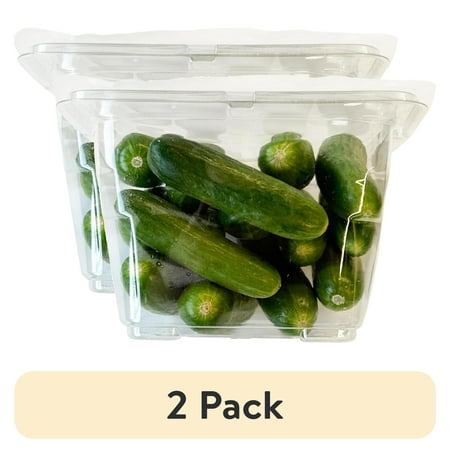 (2 pack) Fresh Mini Cocktail Cucumber, 16 oz