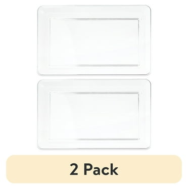 (2 pack) Clear Rectangular Plastic Food Tray, 18", by Way To Celebrate