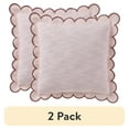 thumbnail image 1 of (2 pack) Home Decor Collection 19" x 19" Blush Pink Scallop Flange Cotton-Rich Decorate Pillow, 1 of 6