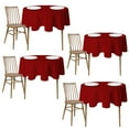 thumbnail image 1 of (2 pack) [2 Pack] 60" Round Premium Tablecloths for Wedding | Banquet | Restaurant | Washable Fabric Table Cloth | Red, 1 of 9