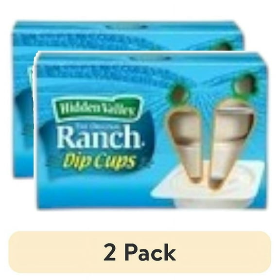 (2 pack) ( 2 Pack ) Hidden Valley Original Ranch Salad Dressing To Go Cups - 12fl Oz/8pk