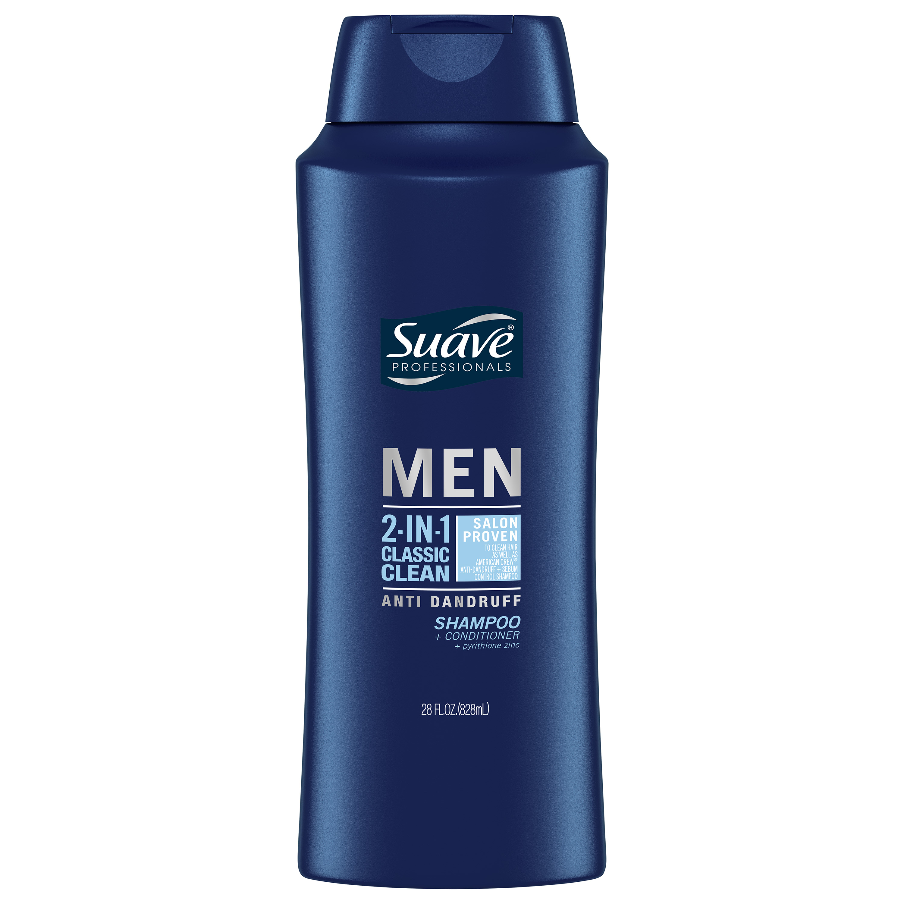 (2 pack) (2 Pack) Suave Men Classic Clean 2in1 AntiDandruff Shampoo & Conditioner, 28 oz - image 1 of 6