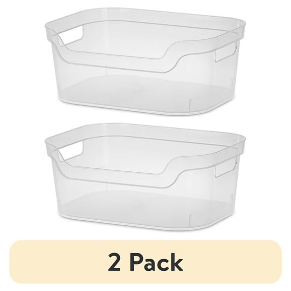 Mainstays Plastic Bins, Multiple Colors and Sizes