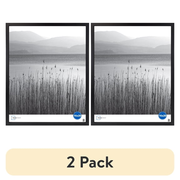 (2 pack) Mainstays 16 x 20 Black Gallery Wall Picture Frame, 0.5 in Profile