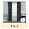 thumbnail image 1 of (2 pack) Mainstays Curtain and Sheers Set, 4 Panels, Blue Moon, 27.5 in W x 84 in L, 1 of 10
