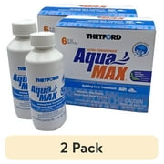 2 pack Thetford Aqua MAX  Spring Showers RV and Marine Black and Grey Holding Tank Treatment, 6 x 8-oz Liquid 96634, spring showers scent