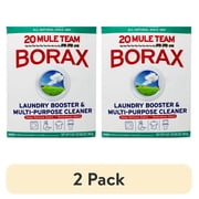 2 pack 20 Mule Team Borax Detergent Booster & Multi-Purpose Household Cleaner - Powder - 65 Ounce