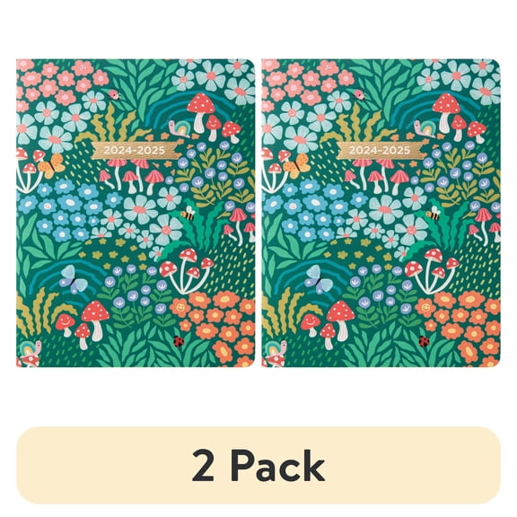 (2 pack) 2024 - 2025 Mintgreen MW Flexible Monthly Mushroom Planner