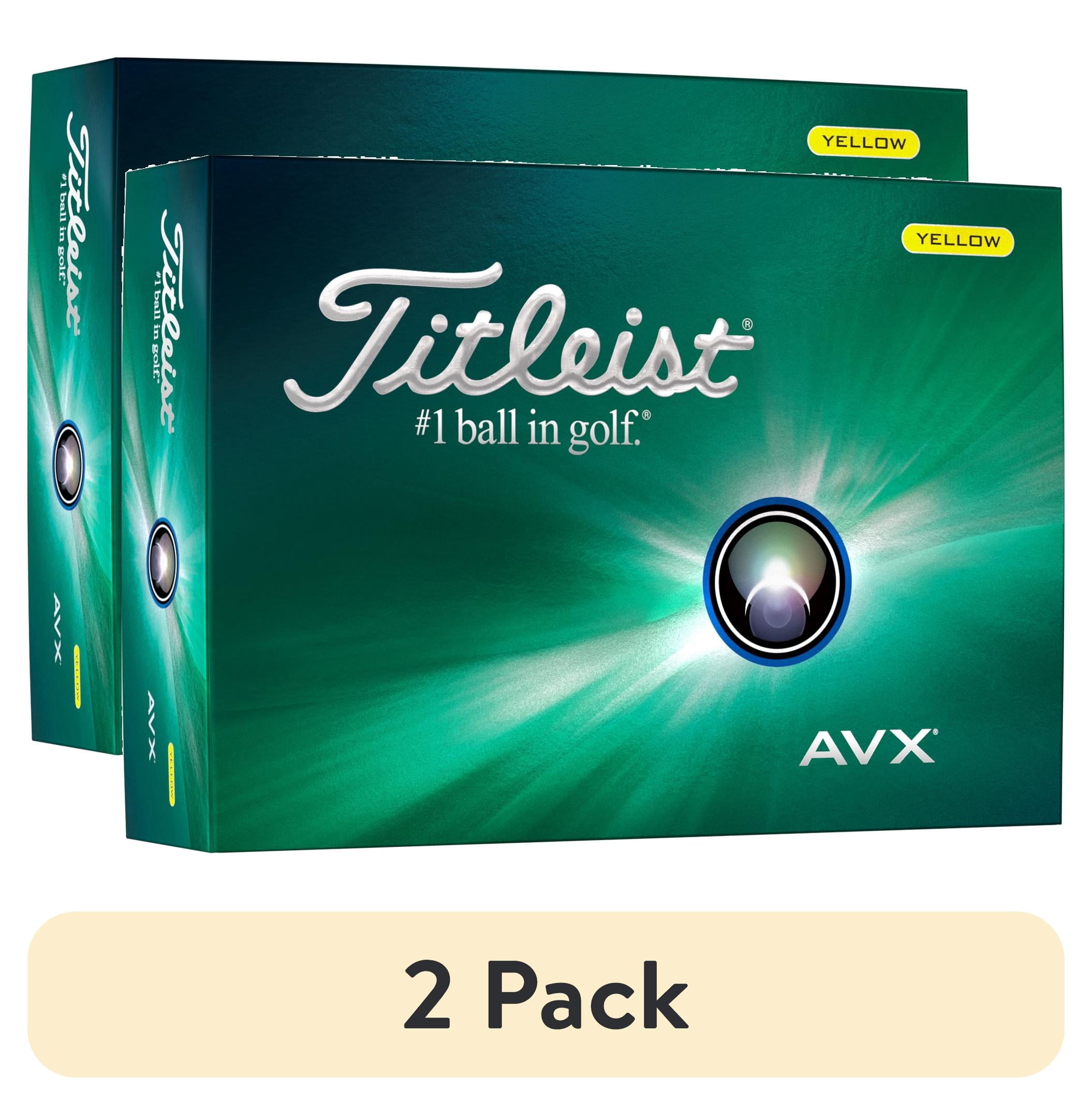 (2 pack) 2024 Titleist AVX Golf Balls, Yellow,12pk
