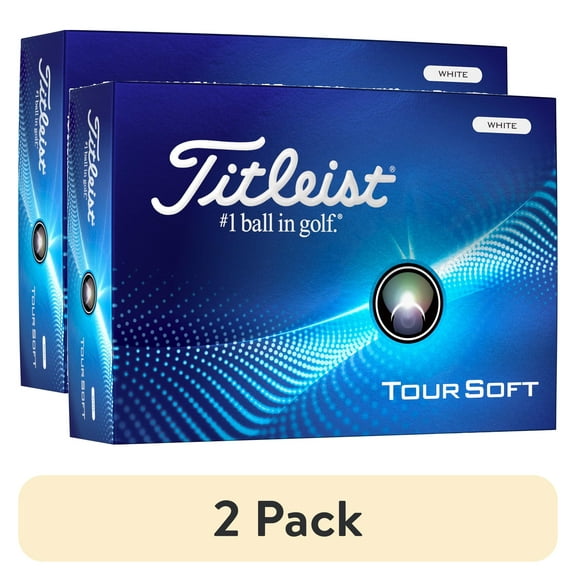 (2 pack) 2024 Titleist Tour Soft Golf Balls 12ct, White