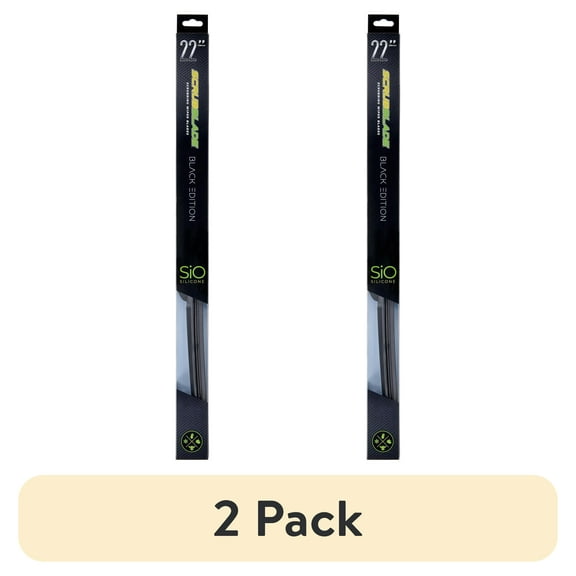 (2 pack) 22" 550mm Scrubblade Black Edition Silicone Wiper Blade