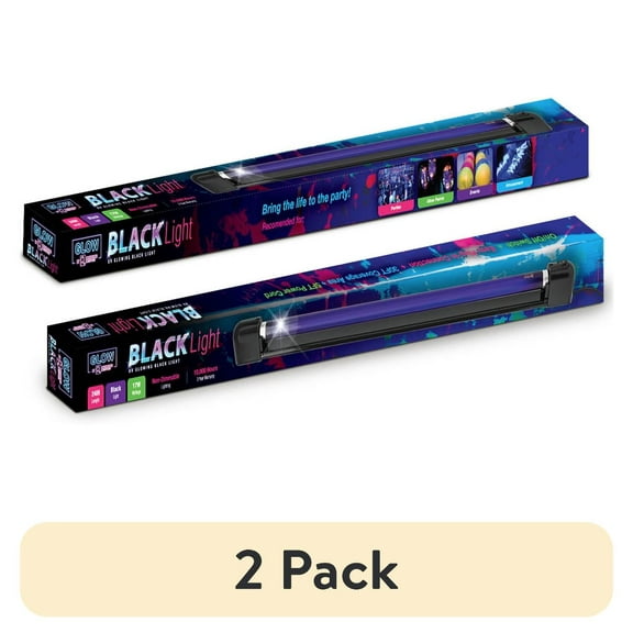 (2 pack) Archipelago Lighting 24" Black Light Bulb with 28" Mountable Fixture - 17 Watts
