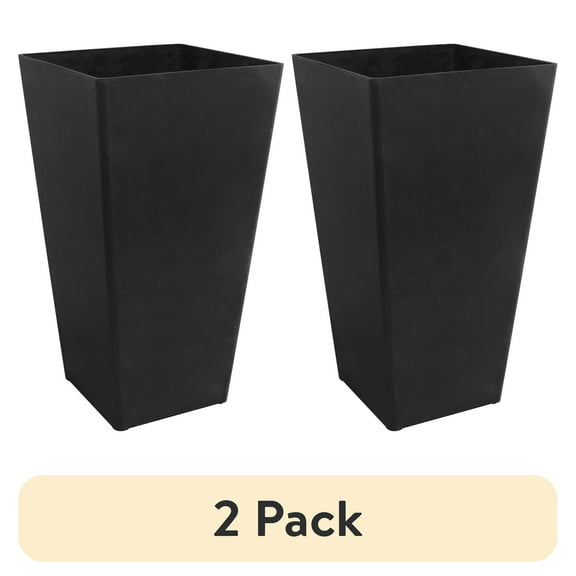 (2 pack) 24 Inch Avondale Indoor Outdoor Recycled Planter Slate