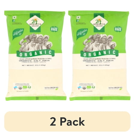 (2 pack) 24 Mantra Organic Idly Rava, 4 LB Bag