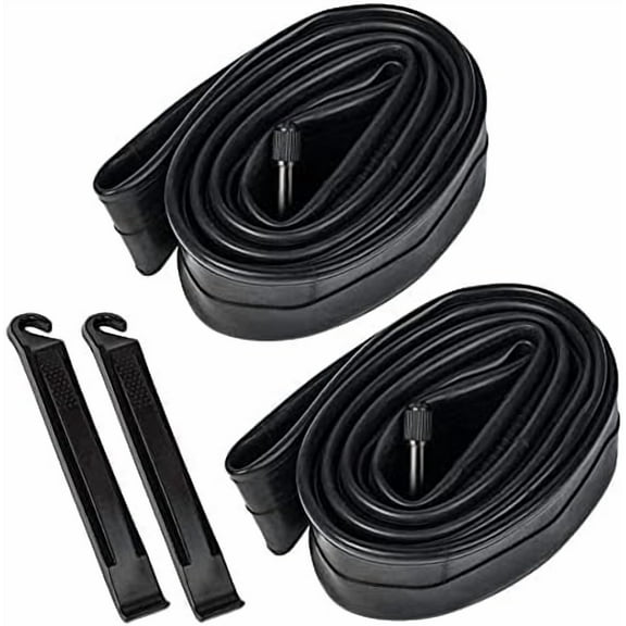 2 pack 26"x1.75/2.125 Bicycle Tube Chrader Valve with 2 Tire Levers, Inner Tube for Road/MTB Bike (2 of One Size)