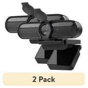 2 pack Vizolink 2K/1080p Webcam with 2 Microphones for PC Laptop Conference Streaming Gaming Autofocus USB Web Cam