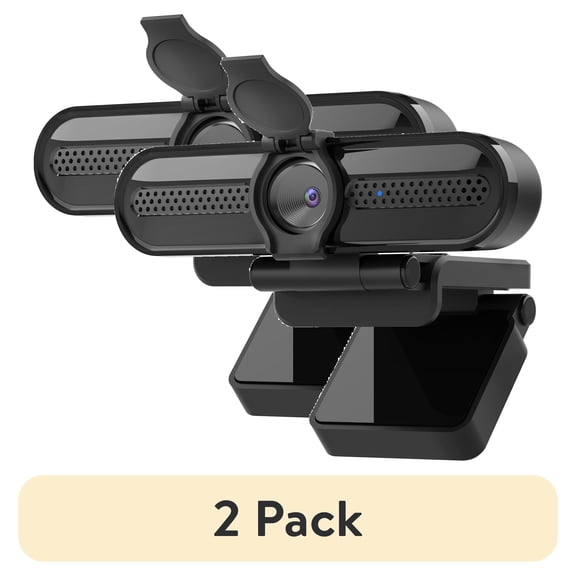 (2 pack) Vizolink 2K/1080p Webcam with 2 Microphones for PC Laptop Conference Streaming Gaming Autofocus USB Web Cam